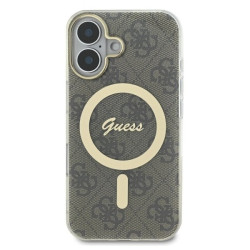 Guess GUHMP16SH4STW Hardcase IML 4G MagSafe for iPhone 16 6.1" / brown