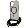 Guess GUHMP16SHCTSGNSK Hardcase Crossbody Cord Script MagSafe for iPhone 16 6.1" / black