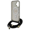 Guess GUHMP16SHCTSGNSK Hardcase Crossbody Cord Script MagSafe for iPhone 16 6.1" / black
