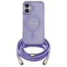 Guess GUHMP16SHCTSGNSU Crossbody Cord Script MagSafe Hardcase for iPhone 16 6.1" / purple