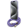 Guess GUHMP16SHCTSGNSU Crossbody Cord Script MagSafe Hardcase for iPhone 16 6.1" / purple