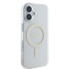 Guess GUHMP16SHFGERET IML Glitter Circle MagSafe Hardcase for iPhone 16 6.1"