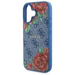 Guess GUHMP16SP4ROPEMCB Hardcase 4G Flowers Print MagSafe for iPhone 16 6.1" / blue