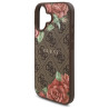 Guess GUHMP16SP4ROPEMCW Hardcase 4G Flowers Print MagSafe for iPhone 16 6.1" / brown