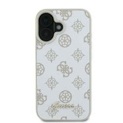 Guess GUHMP16SPGPYSH iPhone 16 6.1" hardcase Peony Script Logo MagSafe / white