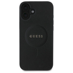 Guess GUHMP16SPSAHMCK Saffiano Classic Logo MagSafe Hardcase for iPhone 16 6.1" / black