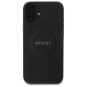 Guess GUHMP16SPSAHMCK Saffiano Classic Logo MagSafe Hardcase for iPhone 16 6.1" / black