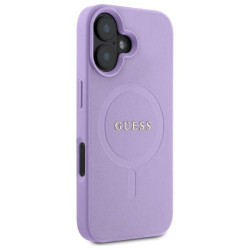 Guess GUHMP16SPSAHMCU Hardcase Saffiano MagSafe for iPhone 16 6.1" / purple