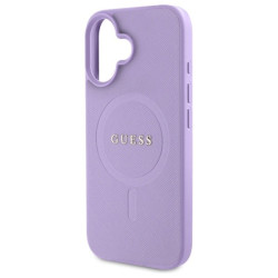 Guess GUHMP16SPSAHMCU Hardcase Saffiano MagSafe for iPhone 16 6.1" / purple