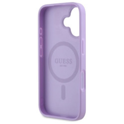 Guess GUHMP16SPSAHMCU Hardcase Saffiano MagSafe for iPhone 16 6.1" / purple