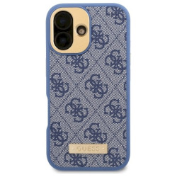 Guess GUHMP16SU4GPRB Hardcase 4G Logo Plate MagSafe for iPhone 16 6.1" / blue