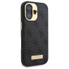 Guess GUHMP16SU4GPRK Hardcase 4G Logo Plate MagSafe for iPhone 16 6.1" / black