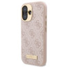 Guess GUHMP16SU4GPRP Hardcase 4G Logo Plate MagSafe for iPhone 16 6.1" / pink