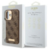 Guess GUHMP16SU4GPRW Hardcase 4G Logo Plate MagSafe for iPhone 16 6.1" / brown