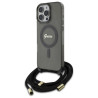 Guess GUHMP16XHCTSGNSK Crossbody Cord Script MagSafe Hardcase for iPhone 16 Pro Max 6.9" / black