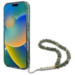 Guess GUHMP16XHGCRELSA Hardcase IML Glitter With Pearl for iPhone 16 Pro Max 6.9" / green