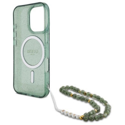 Guess GUHMP16XHGCRELSA Hardcase IML Glitter With Pearl for iPhone 16 Pro Max 6.9" / green