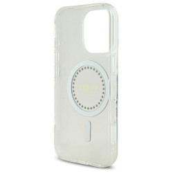 Guess GUHMP16XPFTDTEH IML Rhinestones MagSafe Hardcase for iPhone 16 Pro Max 6.9" / white
