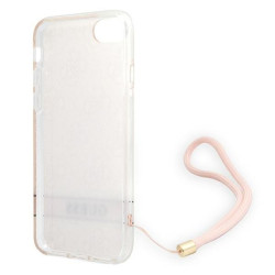 Guess GUOHCI8H4STP Hardcase 4G Print Strap for iPhone SE 2022 / SE2020 / 7 / 8 / pink