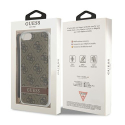 Guess GUOHCI8H4STW Hardcase 4G Print Strap for iPhone SE 2022 / SE2020 / 7 / 8 / brown