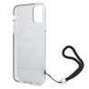 Guess GUOHCN61H4STW Hardcase 4G Print Strap for iPhone 11 / brown