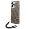 Guess GUOHCP14LH4STW Hardcase 4G Print Strap for iPhone 14 Pro 6,1" / brown