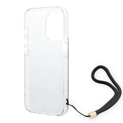 Guess GUOHCP14LH4STW Hardcase 4G Print Strap for iPhone 14 Pro 6,1" / brown
