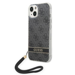 Guess GUOHCP14MH4STK Hardcase 4G Print Strap for iPhone 14 Plus/15 Plus 6.7" / black