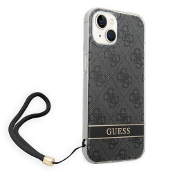 Guess GUOHCP14MH4STK Hardcase 4G Print Strap for iPhone 14 Plus/15 Plus 6.7" / black