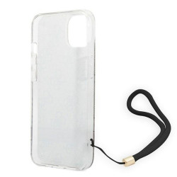 Guess GUOHCP14MH4STW Hardcase 4G Print Strap for iPhone 14 Plus / 15 Plus 6.7" / brown