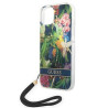 Guess GUOHCP14MHFLSB Hardcase Flower Strap for iPhone 14 Plus / 15 Plus 6.7" / blue