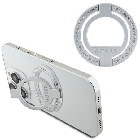 Guess MagSafe Ring stand GUMRSALDGS / silver Rhinestone