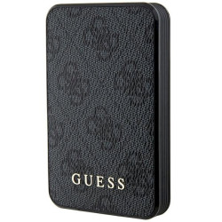 Guess Powerbank 15W GUPB5LP4GEGK 5000mAh 4G Leather Metal Logo / black