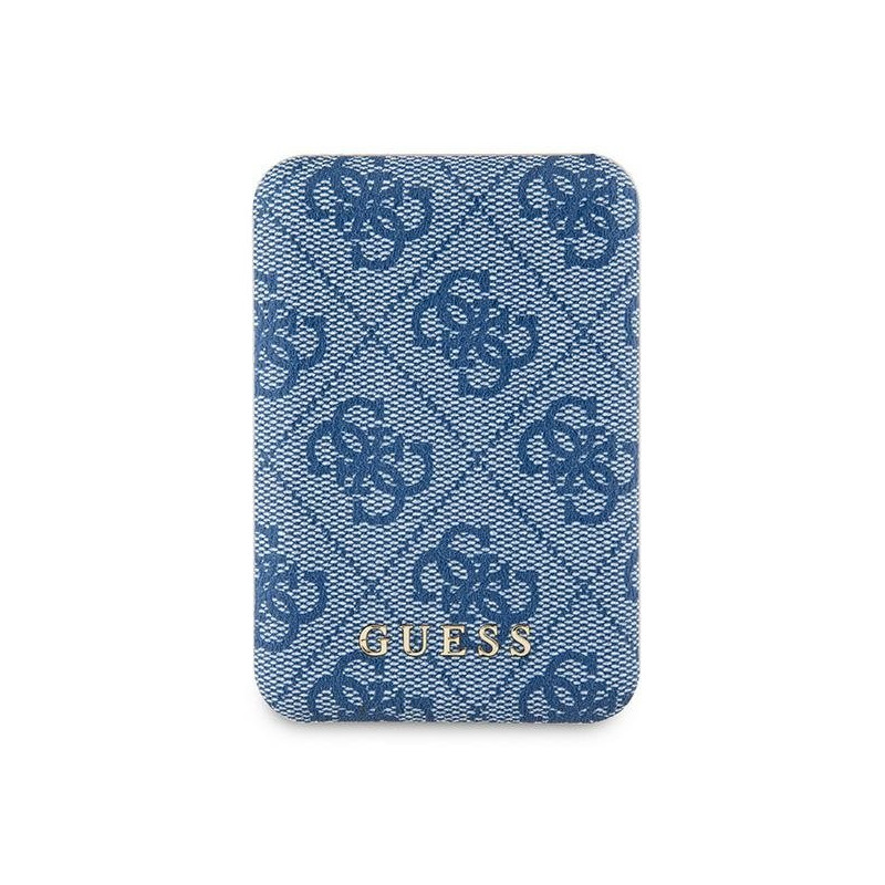 Guess Induction Powerbank 15WGUPB5FP4EMGB 5000mAh blue 4G Leather Metal Logo MagSafe
