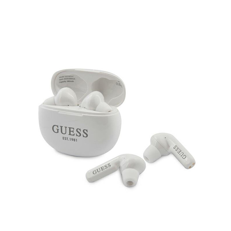 Guess Headphones Bluetooth GUTWS1CWH TWS + Docking Station white