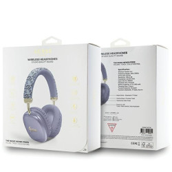 Guess Bluetooth Headphones GUBHK1GCTCSU / purple Gcube Metallic Script Logo