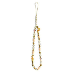 Guess Phone Strap GUSTBOHP Brown Beads Bohemia