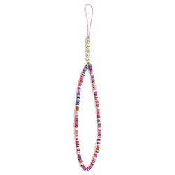 Guess Phone Strap GUSTGMPP multicolor pink Heishi Beads