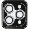 Guess BP Rhinestone 2-in-1 screen and camera lens glass for iPhone 16 Pro Max / silver
