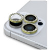 Guess BP Rhinestone 2-in-1 Set Screen and Camera Lens Glass for iPhone 16 Pro Max / gold