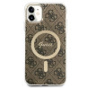 Guess Set GUBPN61H4EACSW Case+ Charger for iPhone 11 6,1" brown hard case 4G Print MagSafe