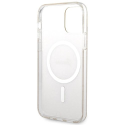 Guess Set GUBPP12MH4EACSW Case+ Charger for iPhone 12/12 Pro brown hard case 4G Print MagSafe