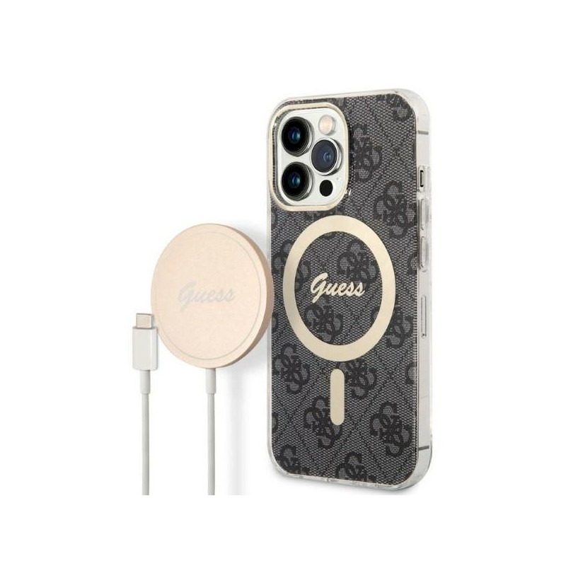 Guess Set GUBPP13XH4EACSK Case+ Charger for iPhone 13 Pro Max / black