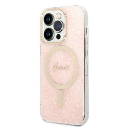 Guess Set GUBPP14LH4EACSP Case+ Charger for iPhone 14 Pro 6,1" / pink