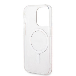 Guess Set GUBPP14LHJEACSP Case+Charger iPhone 14 Pro 6,1" / pink hard case Jungle MagSafe