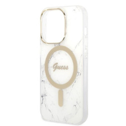 Guess Set GUBPP14LHMEACSH Case+Charger for iPhone 14 Pro 6,1" / white