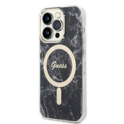 Guess Set GUBPP14LHMEACSK Case+Charger for iPhone 14 Pro 6,1" / black