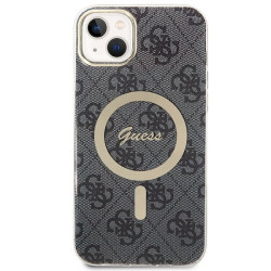 Guess Set GUBPP14MH4EACSK Case+ Charger for iPhone 14 Plus / 15 Plus 6.7" / black