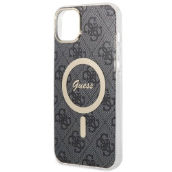 Guess Set GUBPP14MH4EACSK Case+ Charger for iPhone 14 Plus / 15 Plus 6.7" / black