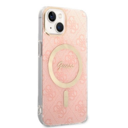 Guess Set GUBPP14MH4EACSP Case+ Charger for iPhone 14 Plus / 15 Plus 6.7" / pink